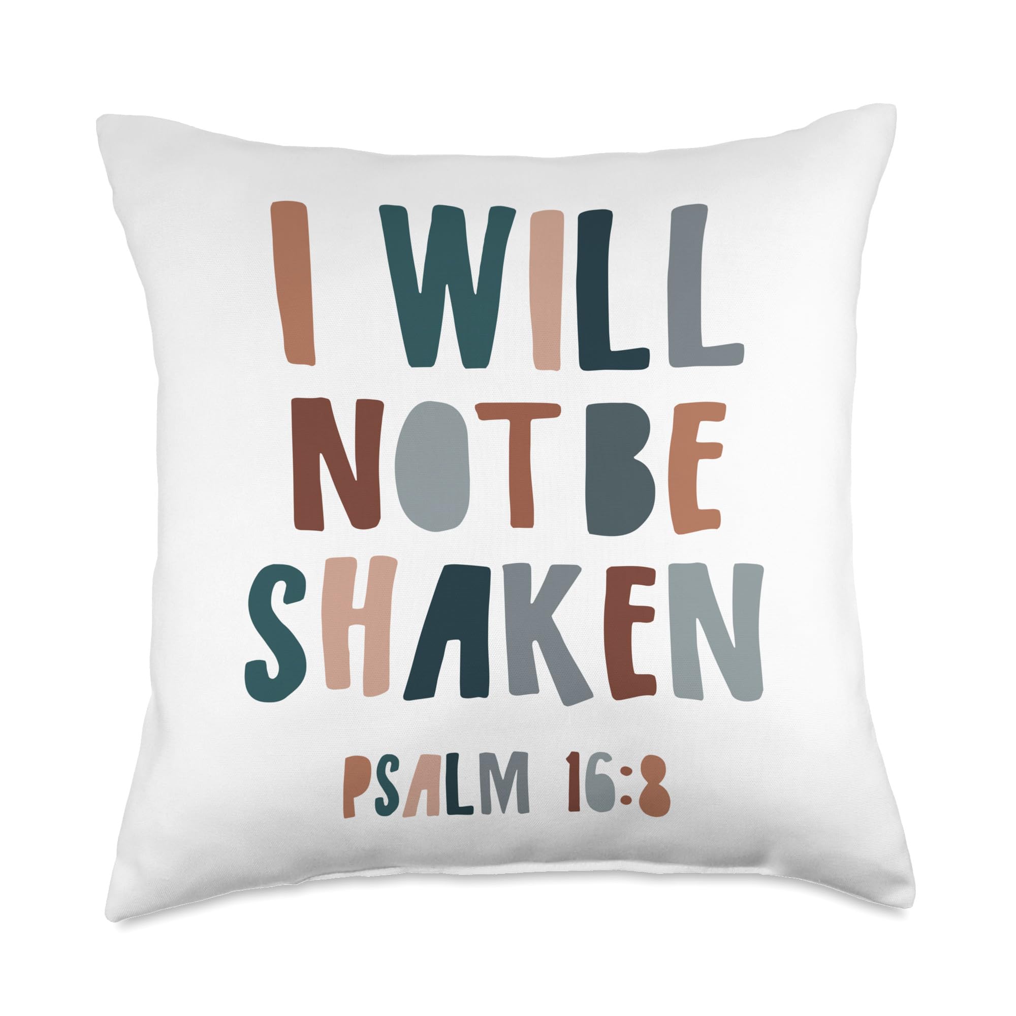 BBNY I Will Not Be Shaken Throw Pillow, 18x18, Multicolor