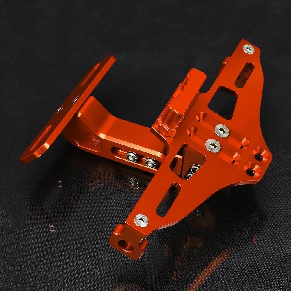 Support de plaque anti-vibrations Suzuki V-Strom DL250 2017-2018 orange en alu usiné