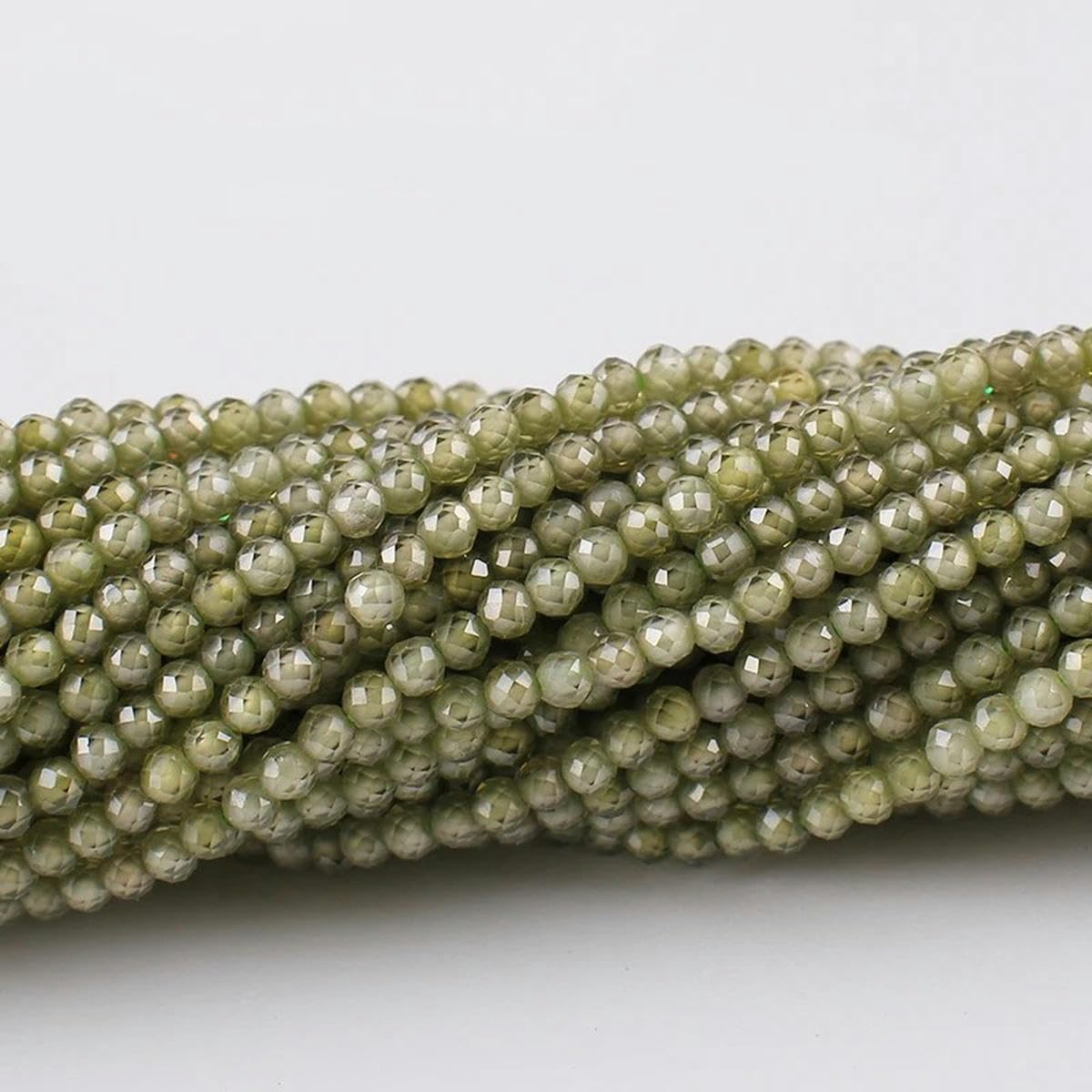 Perline di zirconi Sciolti di Colore Nero sfaccettato da 3 mm per Collana Braccialetto-avocade verde-10 Fili (1200 Pezzi)
