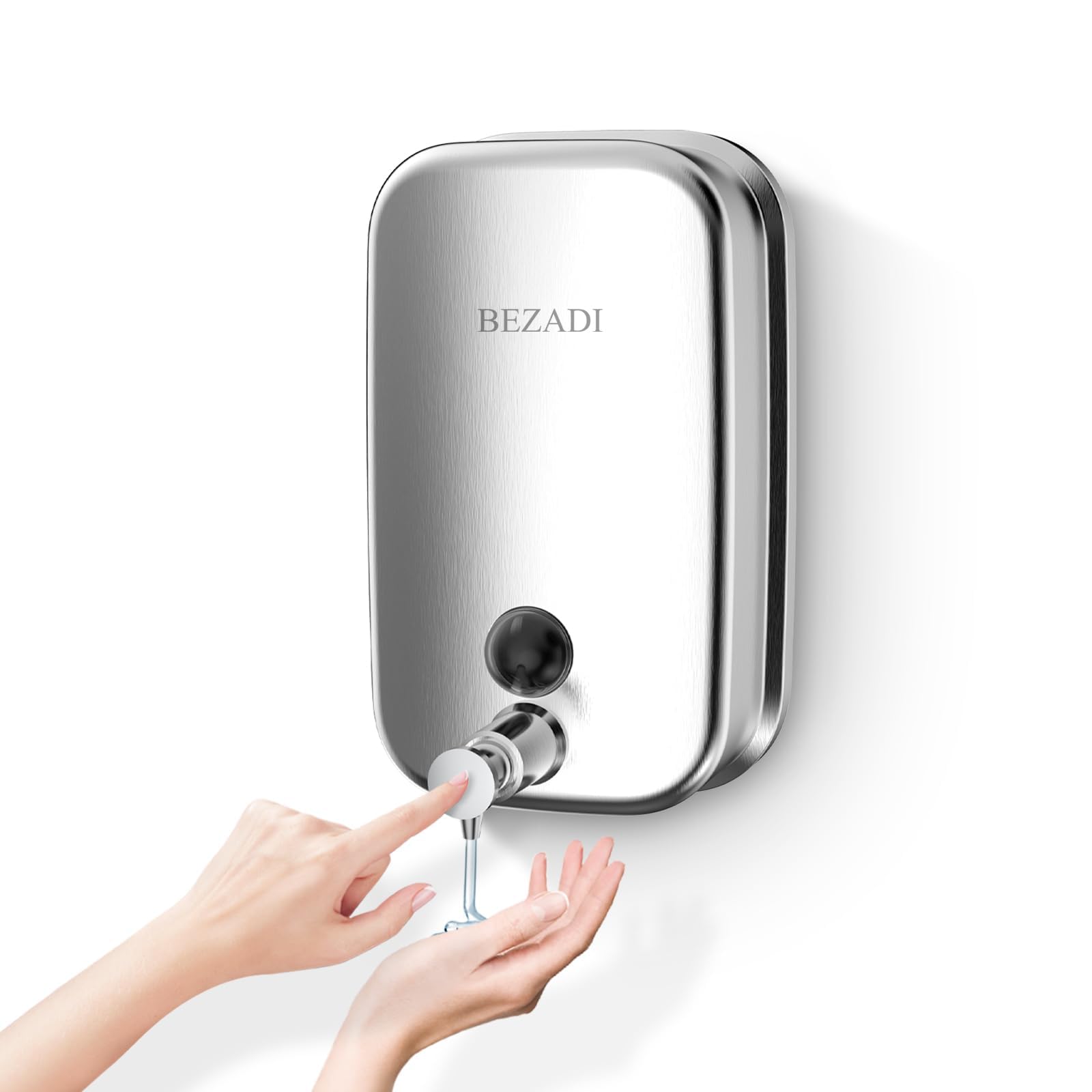 Dispensador de jabón de manos para baño, cocina, 304 onzas líquidas, acero inoxidable 304, dispensador de jabón líquido 8183