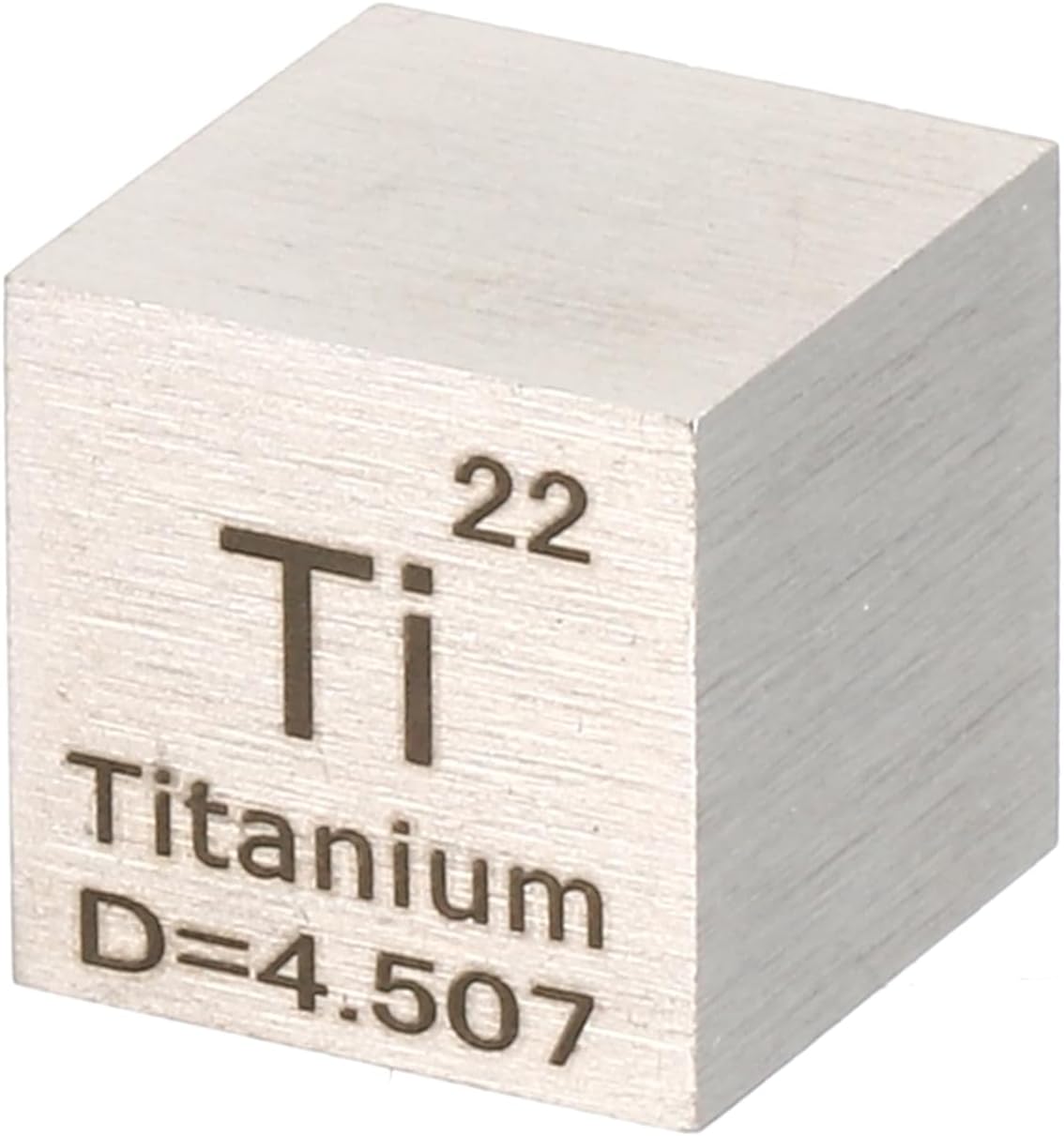 PATIKIL Titanium Cube, 10 mm Ti Density Cube, High Density Element Cube, Unique Metal Cube, Periodic Table of Elements Collections, Lab Experiment, Teacher, Scientific Classes