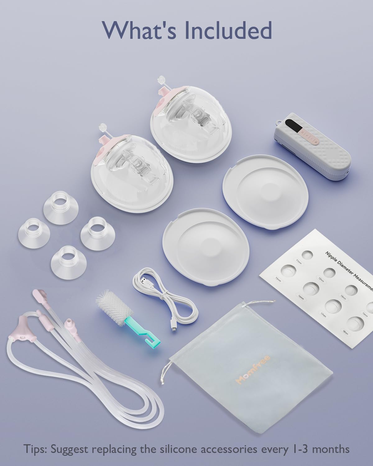 Breast Pump Hands Free K3 Updated,Wearable Breastfeeding Pump with Soft Double-Seal Flange,1800mAh Long Battery Life & LED Display, 3 Modes & 9 Levels Electric Breast Pumps Portable 15-24mm