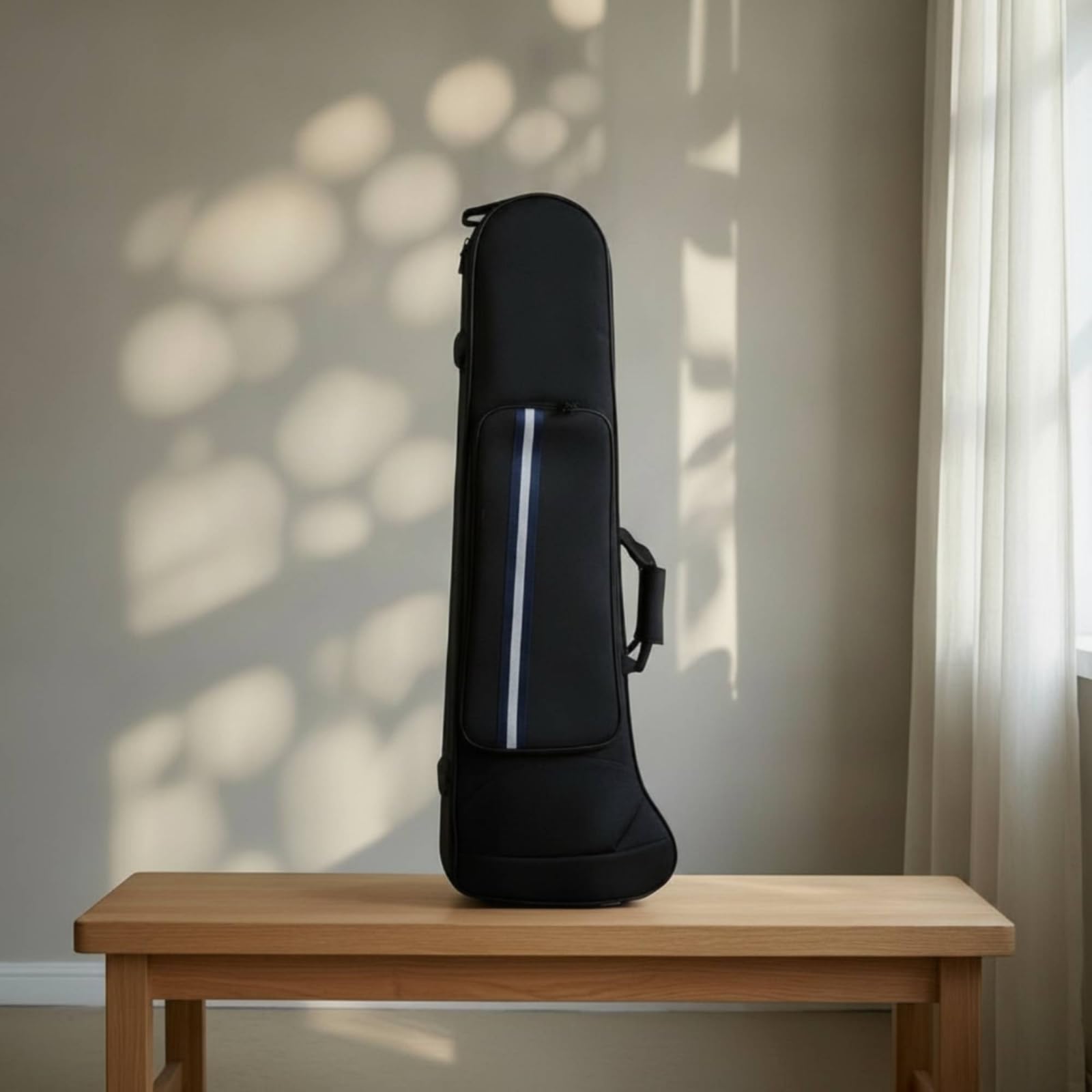 Posaunentasche mit Rucksackgarnitur wasserabweisend Posaunentasche mit Fronttasche gepolstert Posaunen-Instrumententasche für Musikstudenten, Schüler
