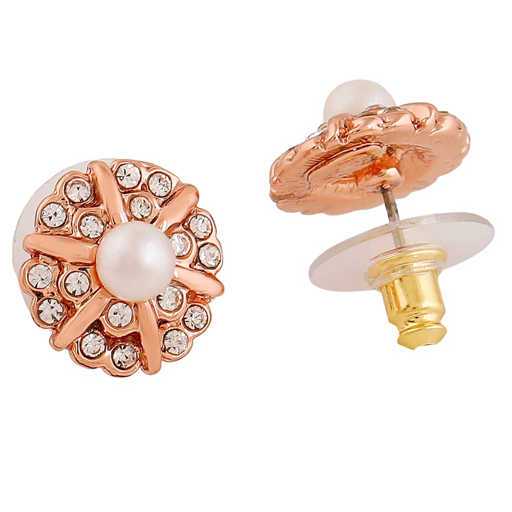 Plated Stones Stud Earring for Women