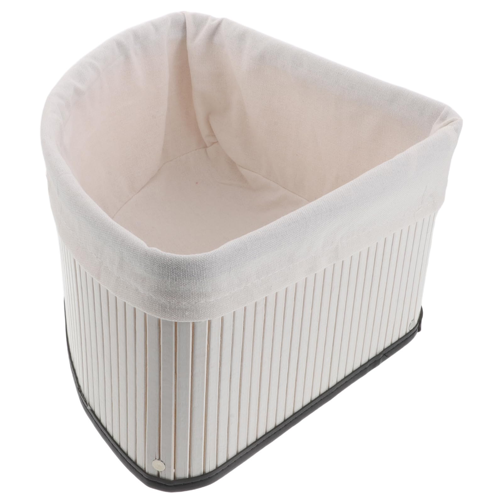 Cesta y Forro Lavable de Almacenamiento Triangular de Bambú con Diseño Tejido para Organizar Despensa y Armarios en Cocina y Hogar