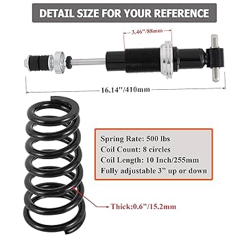 Amazon | Elifecenter フロントコイルオーバーショック