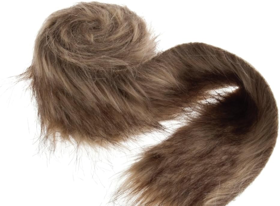 Trimits Faux Fur Trim 2m x 80mm Luxury Brown - EH017