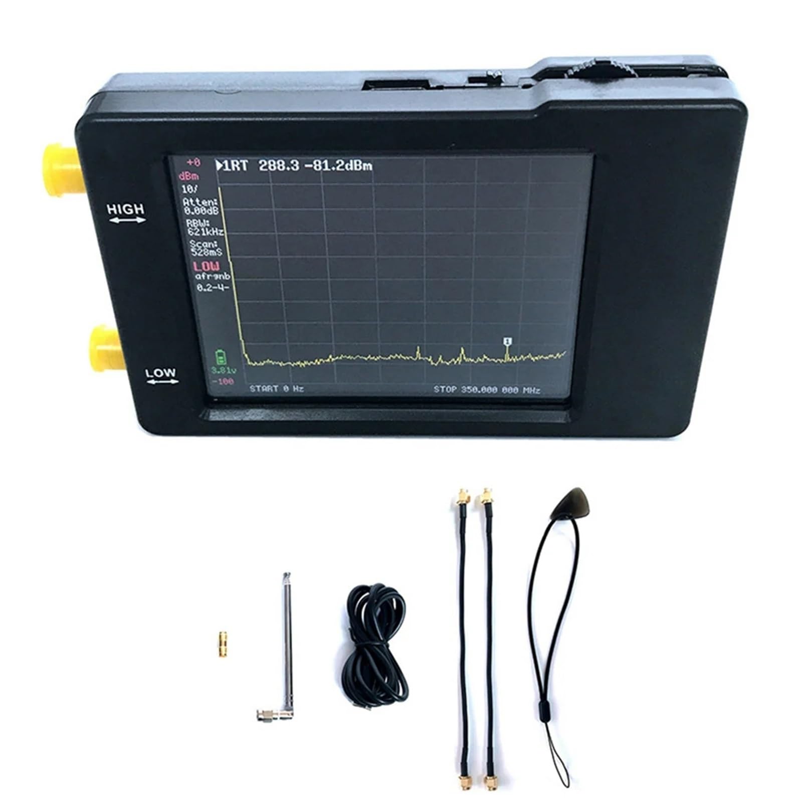 Analizador de Espectro, Analizador de espectro portátil de 2,8 pulgadas, 100 kHz-960 MHz, resistencia táctil, 320 x 240, multifunción.