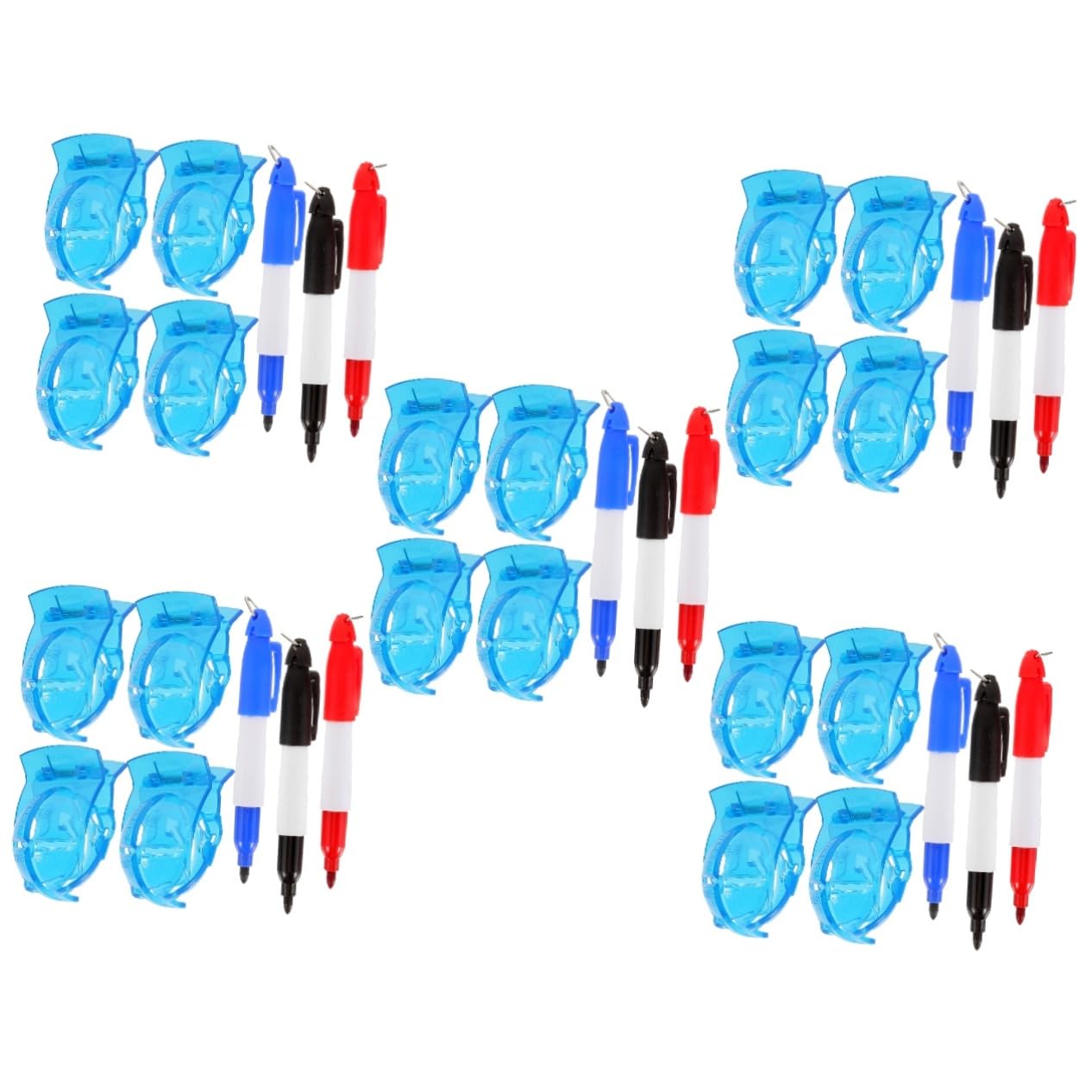 ibasenice Herramientas de Alineación para Bolas con Marcadores de Clip de Alineación y Bolígrafos de para Golfistas para Dibujo Preciso y Identificación de Bolas