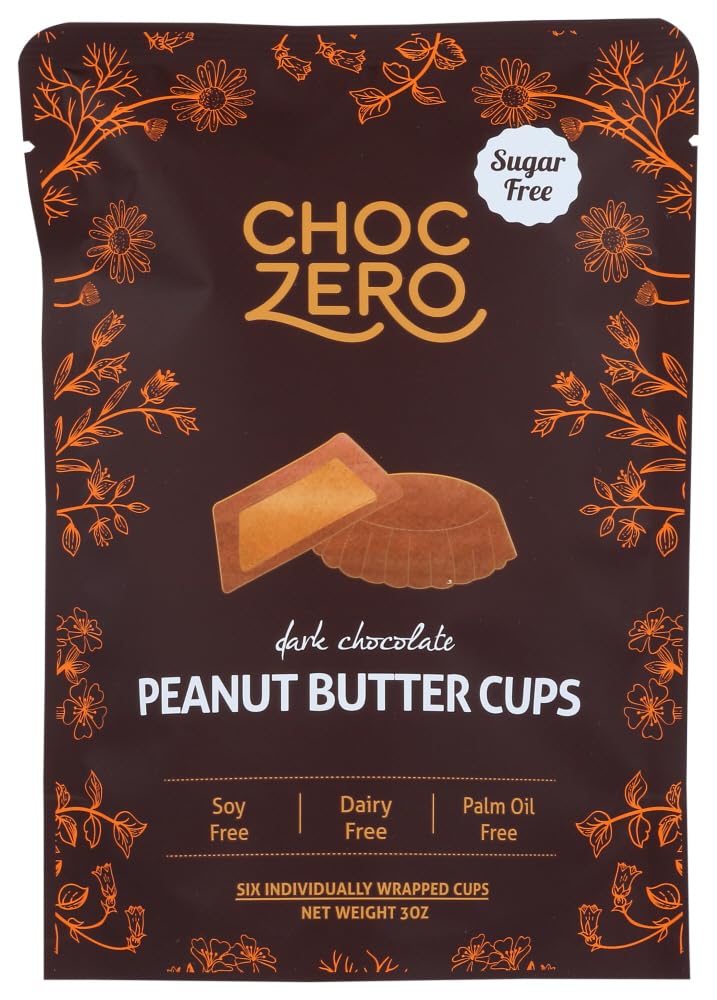 Amazon.com : ChocZero Dark Chocolate Peanut Butter Cups, Vegan
