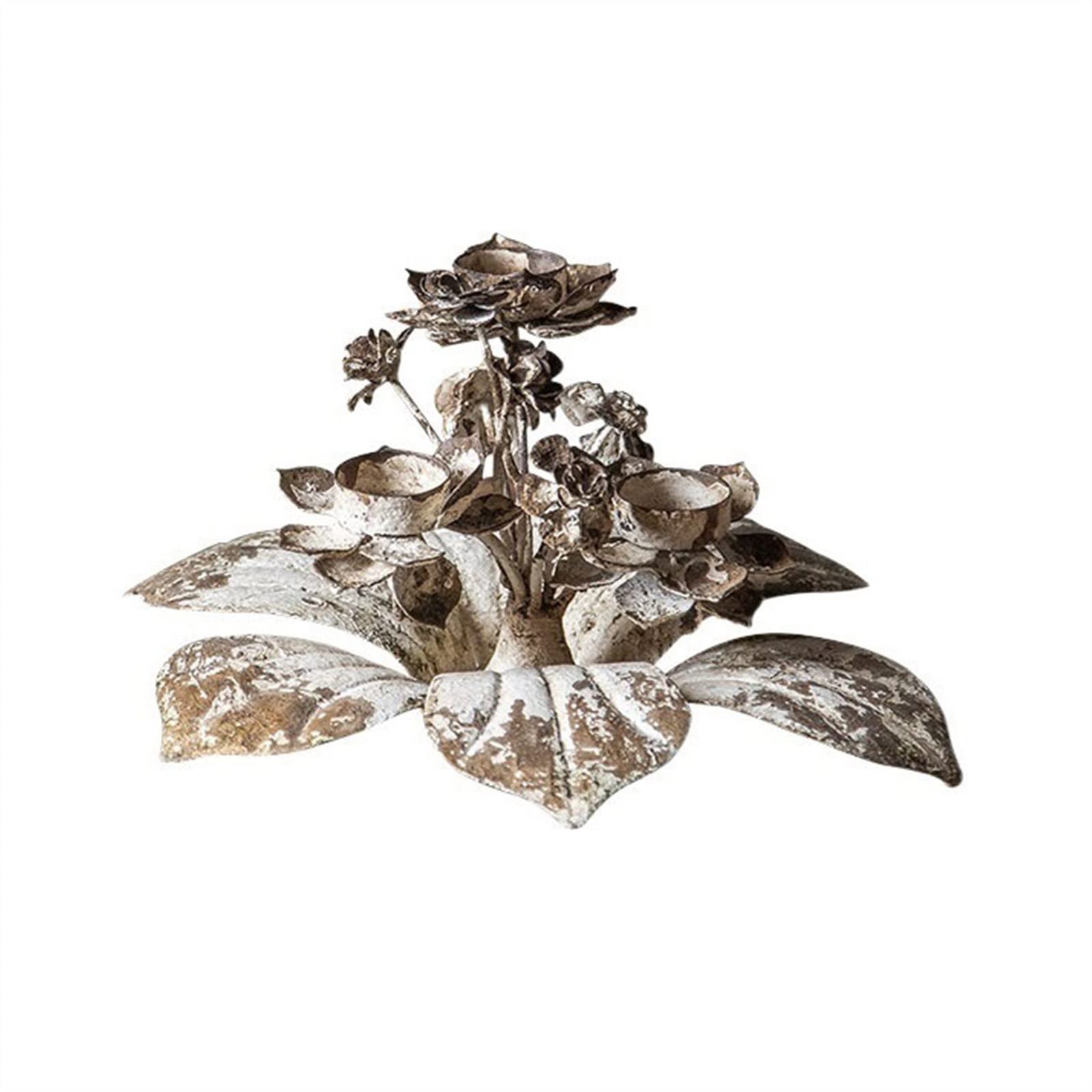 Candlelight Stand European Style Retro Flower Candlestick Iron Old Table Decoration Wedding Party Shooting Props Candle Sticks Holder