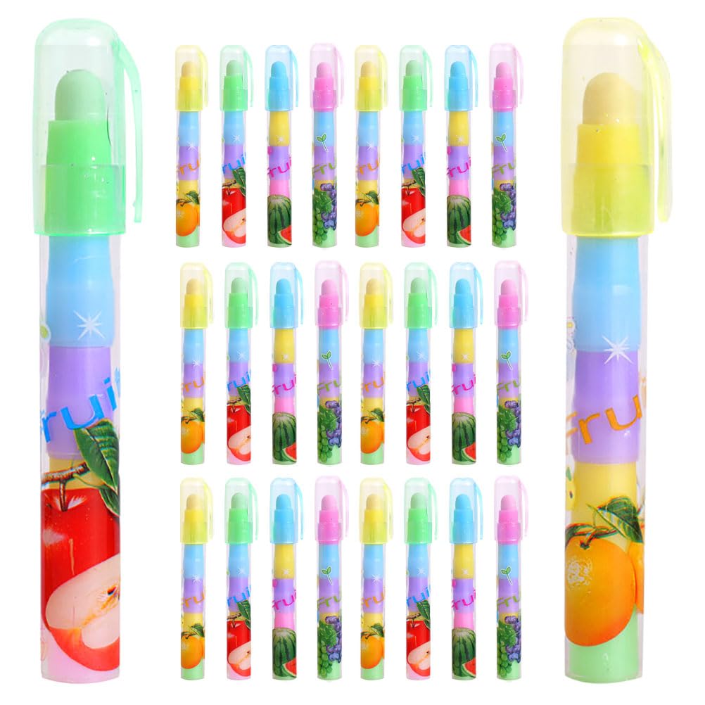 Gommes à Dessin Animé de Fruit, 36 Pièces, Style Stylo