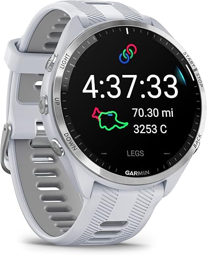 Miniatura 5 de Garmin Forerunner 965 Advanced GPS Multisport Touchscreen Smartwatch, Whitestone  Monitor de frecuencia cardíaca, estadísticas de entrenamiento,