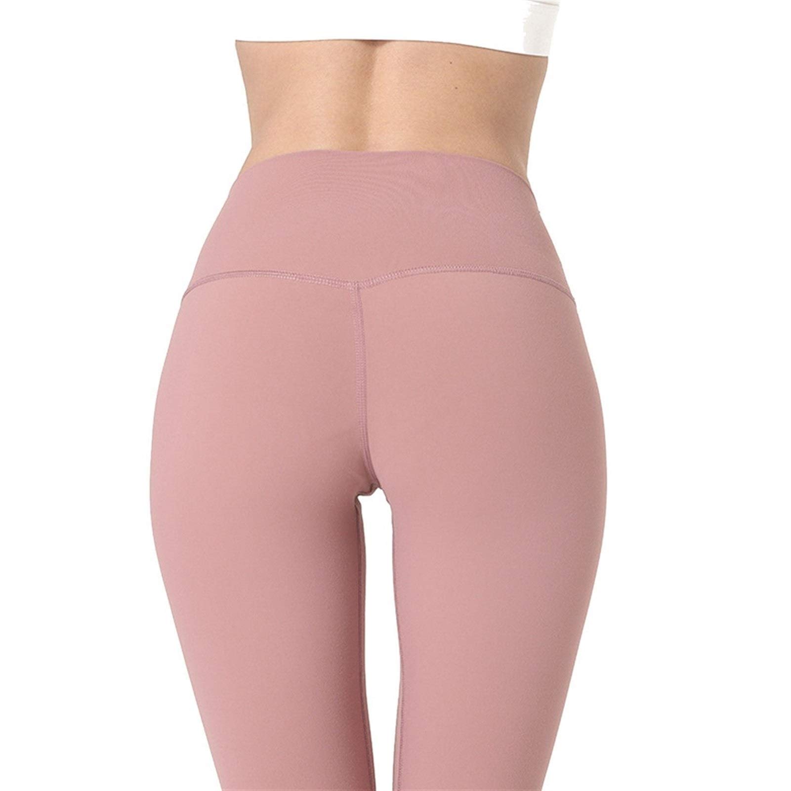 fitness legginsy damskie, Damskie Nagie uczucie Wysokiej talii Legginsy Legginsy Butt Lift Power Flex Slim Jogi Spodnie Aktywne Rajstopy Tummy Control Non See przez rozciągliwe sportowe legginsy do jo