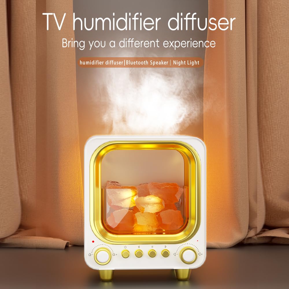 Difusor de aceites esenciales para TV, difusor de aromaterapia Bluetooth con tiempo de niebla de 6 a 8 horas y función de apagado automático, humidificador de audio de aromaterapia de 160 ml para red