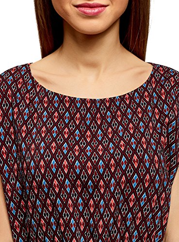 Oodji Ultra Donna Camicetta Stampata in Viscosa