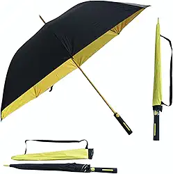 Guarda Chuva Automático Grande | Reforçado, Hiper Repelente à Água, Fibra de Vidro UltraFlex | Tecido Resistente, Proteção UV 100%, Resistente ao Vento | Perfeito para Chuva e Sol