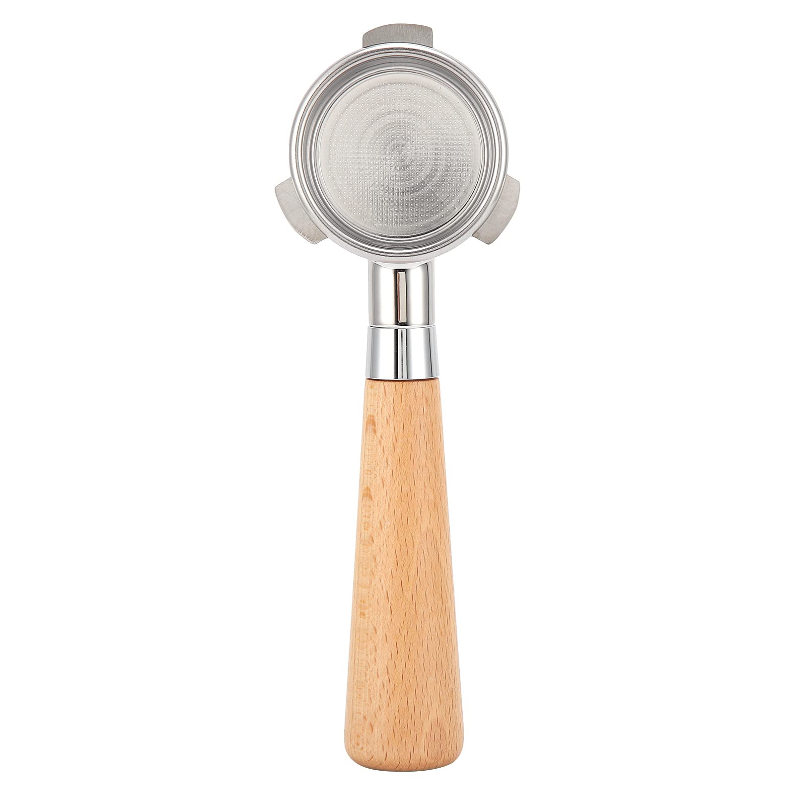Kolba do kawy bez dna Uchwyt filtra ze stali nierdzewnej Narzędzie do wymiany kosza Ergonomiczny drewniany uchwyt do ekspresu do kawy Domowy barista (Buk 54mm)