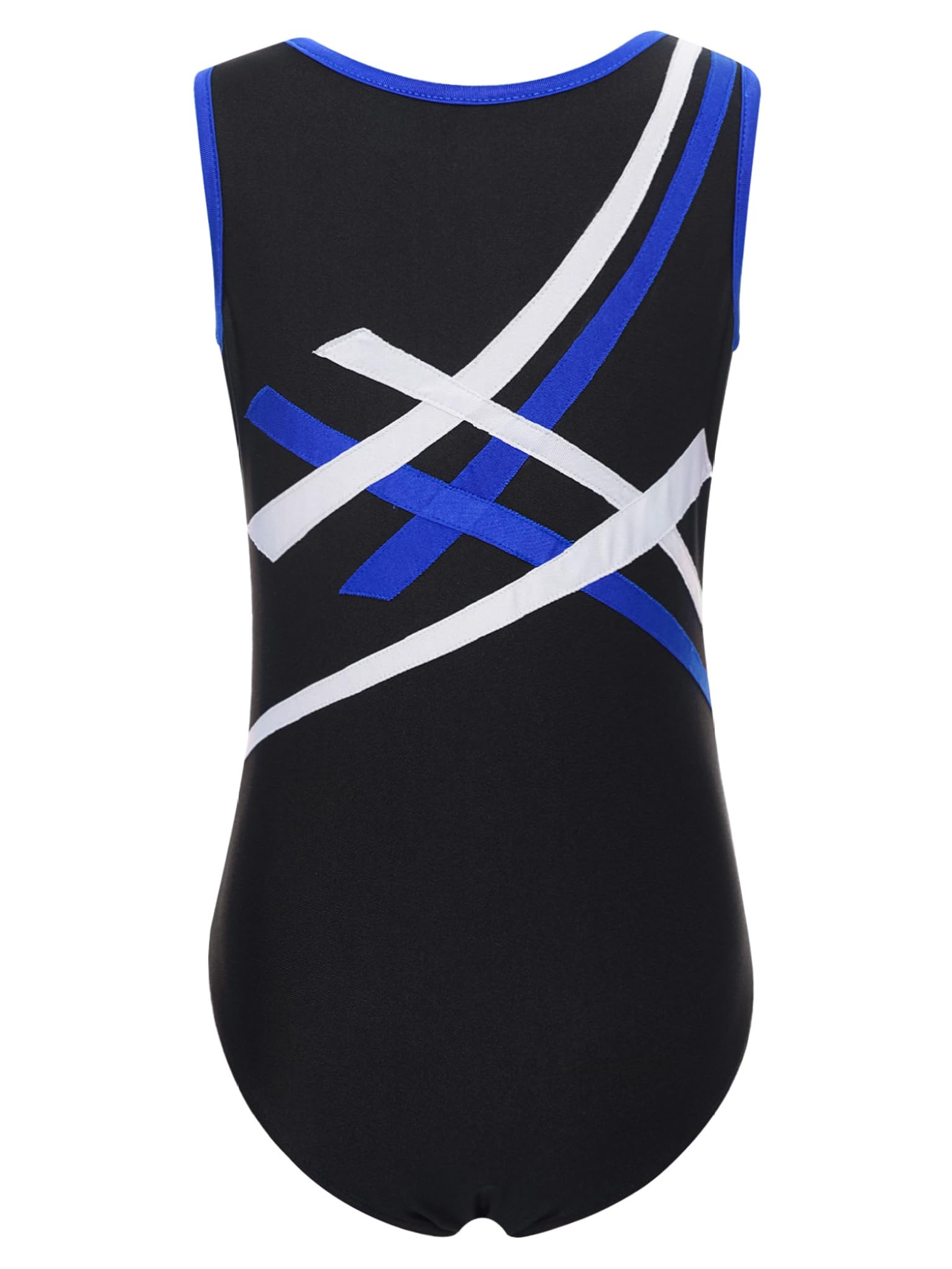 Mufeng Kids Boys Sleeveless Patchwork Gymnastics Leotard Contrast Color Ballet Dance Unitards Dancewear Sportwear Blue 10 Years