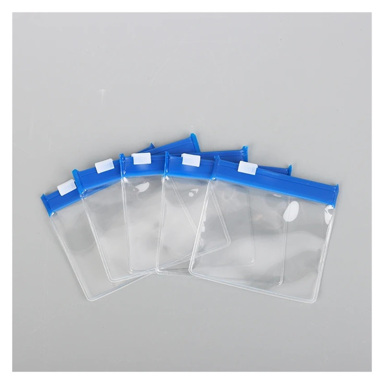 Lot de 5 pochettes à pilules réutilisables en EVA transparent avec fermeture éclair (style 2)