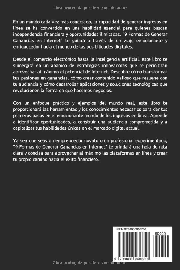 Miniatura 2 de 9 FORMAS DE GENERAR GANANCIAS EN INTERNET Maximiza tus ingresos Online (Spanish Edition)