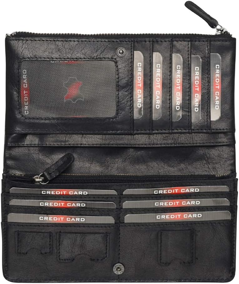 Damengeldbörse Hypnotise, Damen Portemonnaie, Black (Schwarz 47607)