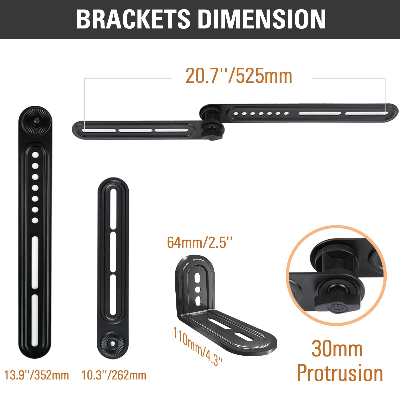 Amazon.com: Mounting Dream Soundbar Bracket Sound Bar TV Mount Designed for  TVs with Protruded Bottom on Back - Holds Up to 15 lbs - with Adjustable  Arm and L-Shaped Bracket for Mounting