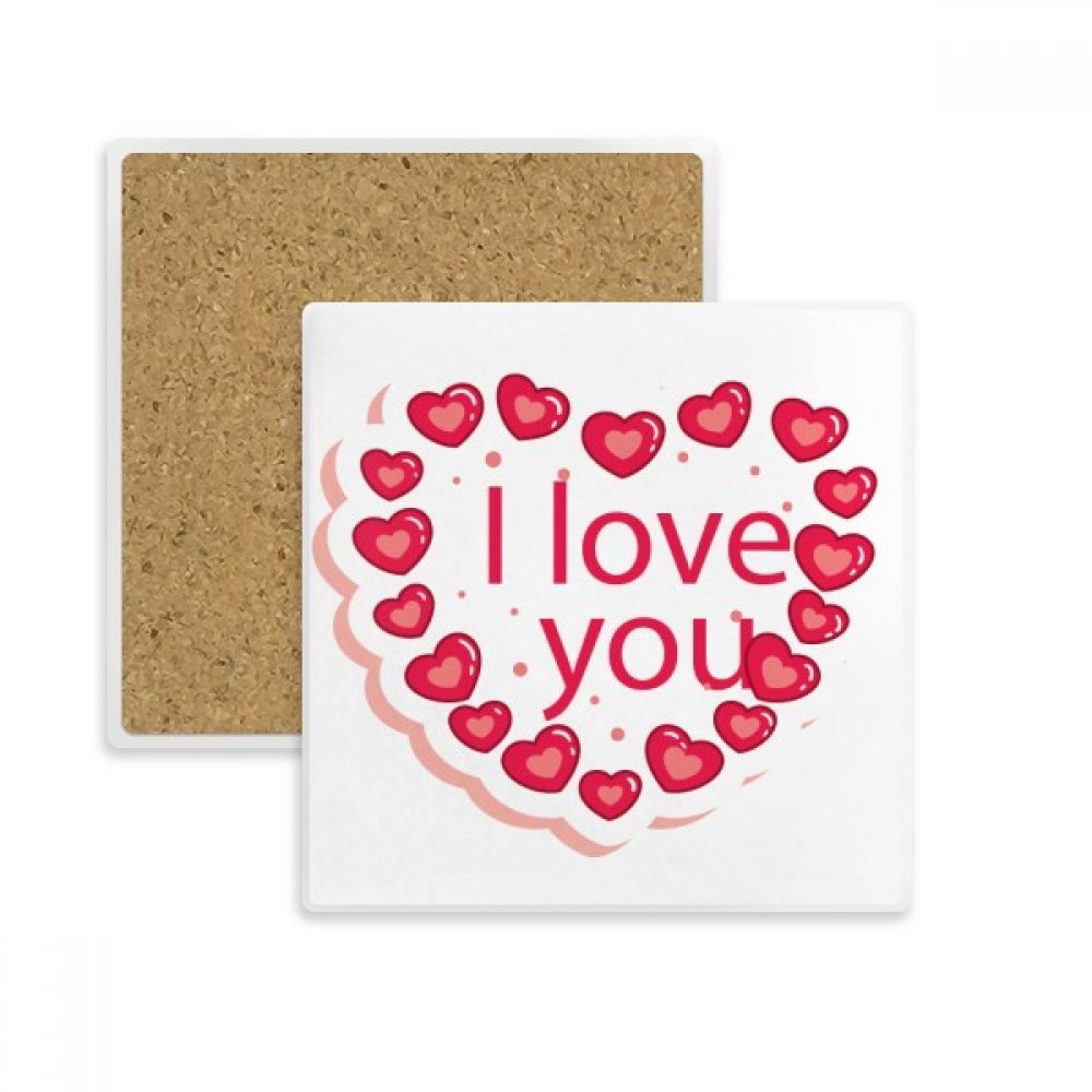 Dessous de verre I Love You pour table de Saint Valentin