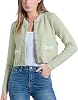URBAN REVIVO Womens Cropped Cardigan Sweaters Open Front Casual Long Sleeve Knit Pearl Button Down Crew Neck Jacket 2025