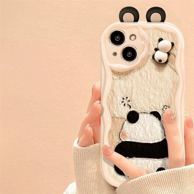 Coque iPhone 17 Pro silicone panda mignon pour fille