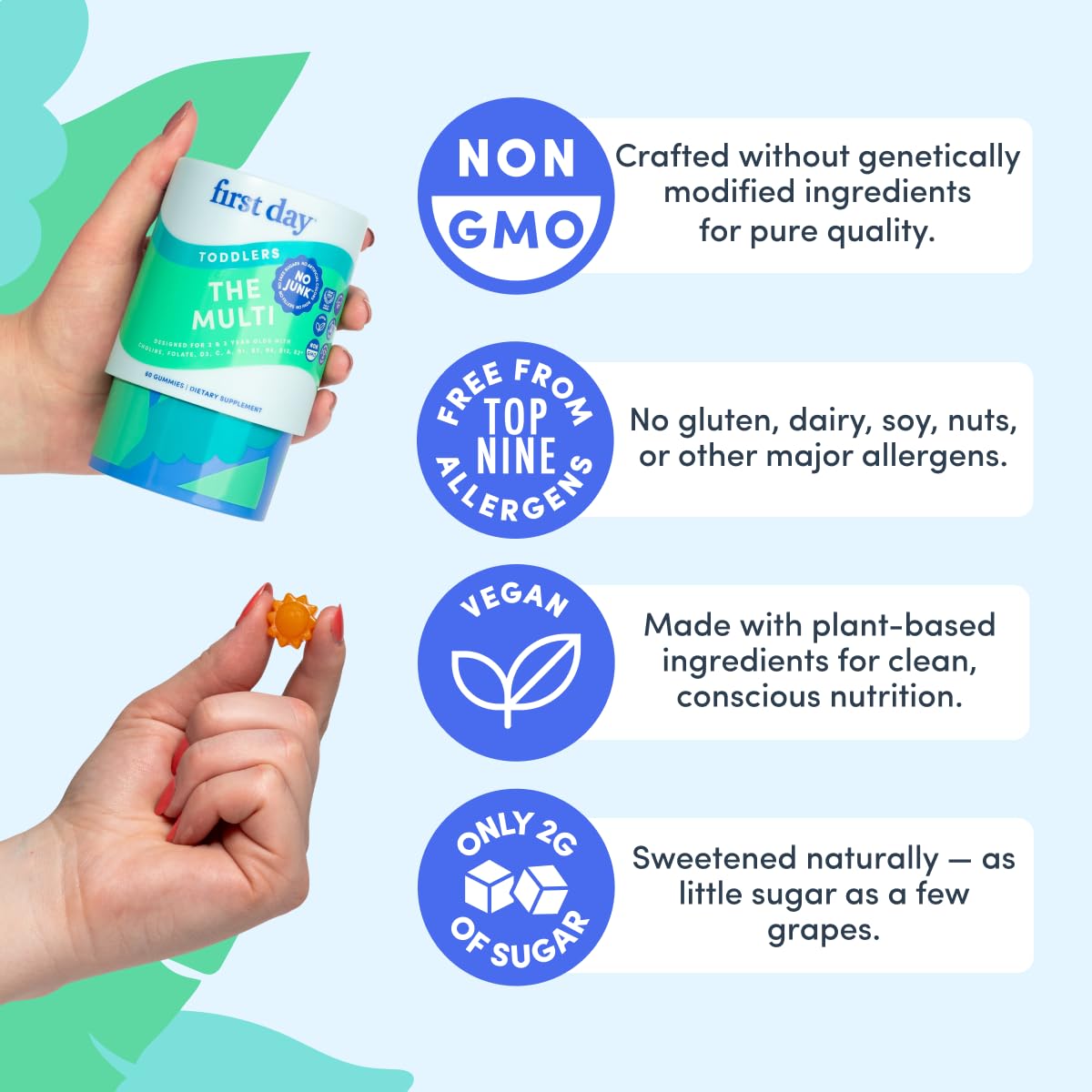 First Day Toddler Multivitamin Gummies for Ages 2 & 3 with Choline, 60ct — Amazon image 7