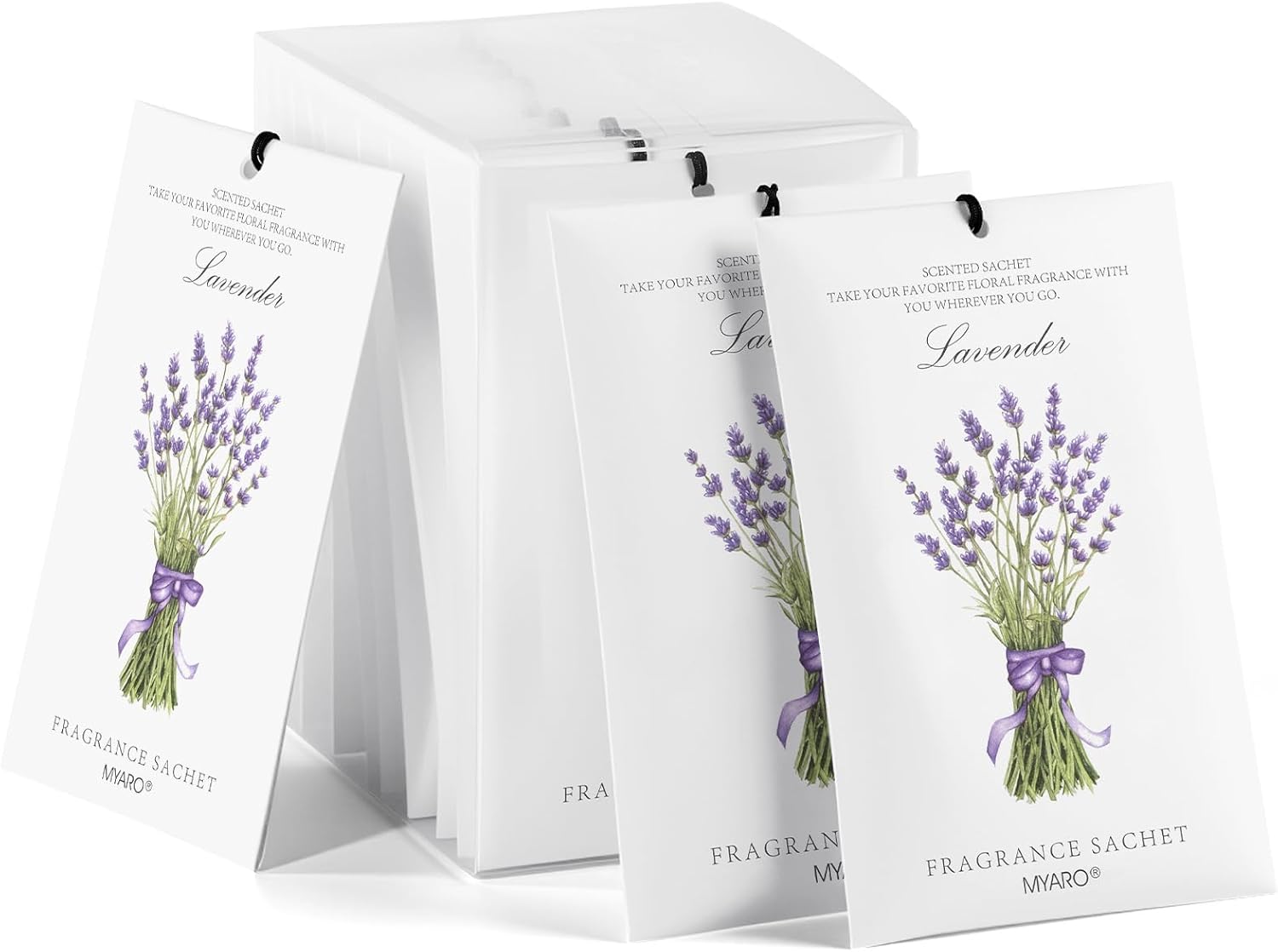 MYARO 12 Pack Lavender Scented Sachets | Odor Eliminator & Air Freshener for Drawer, Closet, Car, Shoes, Gym Bag, Suitcase | Home Fragrance Gift Set - Image 9