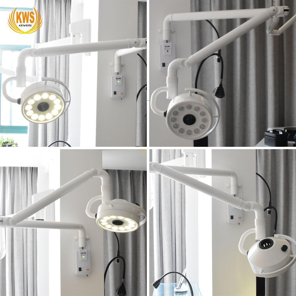 EustomA Wall Mounted LED Lamp Shadowless LED Light 36W Auxiliary Lighting Exam Cold Lamp 12pcs LED Bulbs