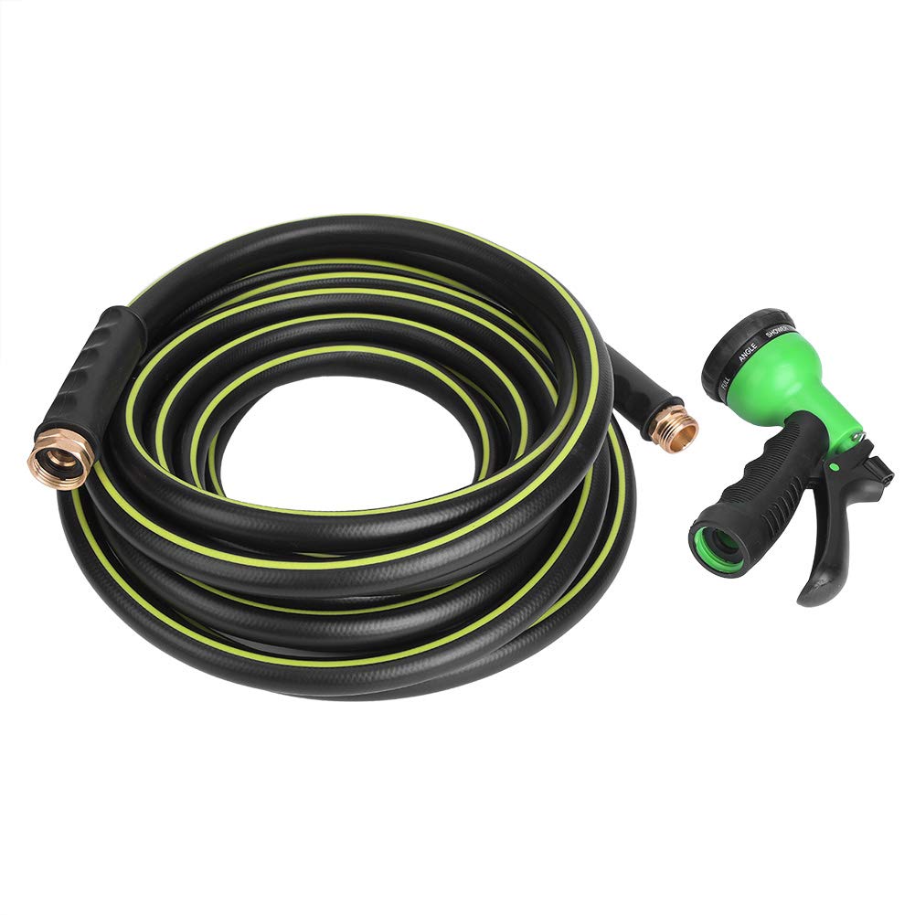 Pistola de Riego Pulverizador para Lavado de Coches, 8 Patrones de Pulverización para Riego de Jardines, Limpieza de Coches y Baño de Mascotas, Plástico ABS + PVC, Tubo de 32 Pies (10M)