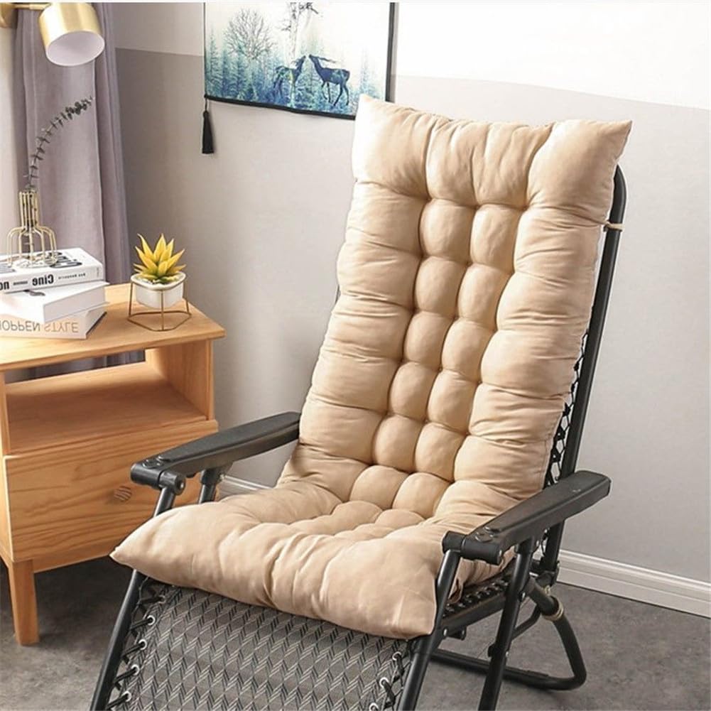 Morbuy Coussin De Chaise Lounge De Jardin, Coussin Chaise Longue Pliable, Coussin Bain De Soleil Avec Sangles, Pour Vacances Intérieur Exterieur (180 * 50 * 10cm,Vert Sauge