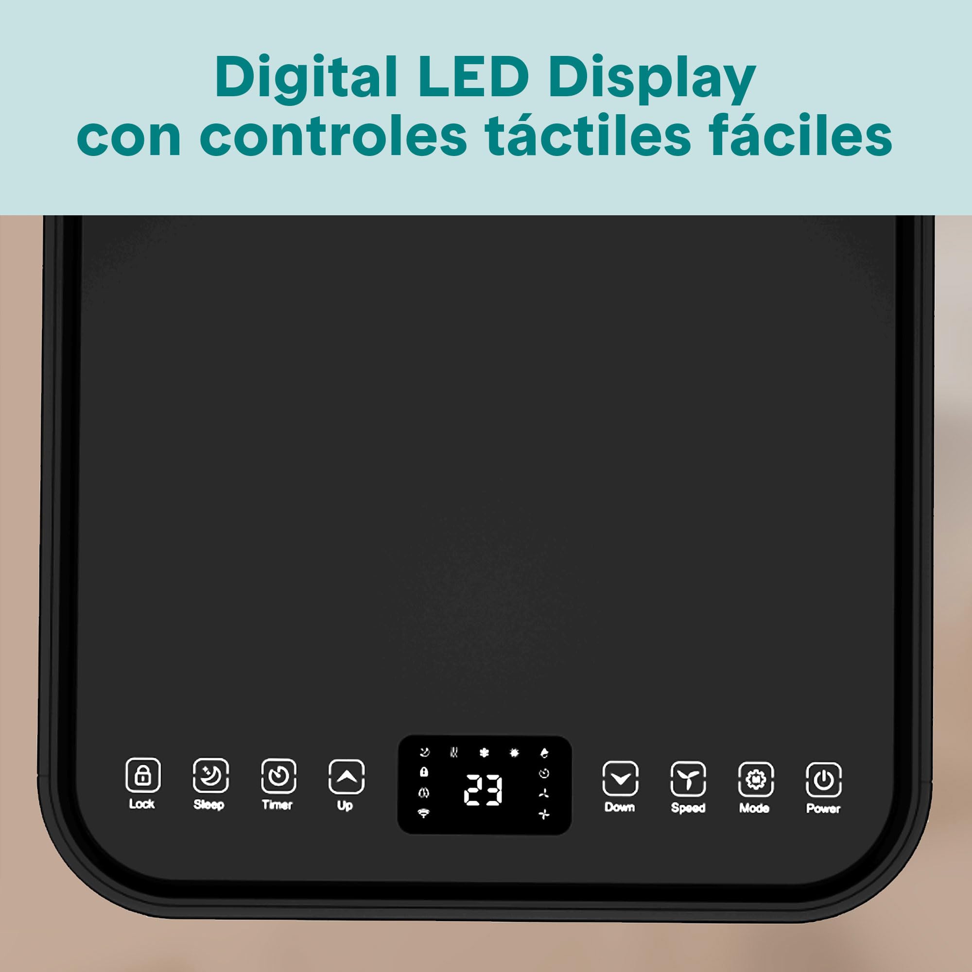 Aire Acondicionado Portátil 7000 BTU (2,05 kW) SereneLife, Climatizador 3 en 1 con Función Frío, Ventilador y Deshumidificador, Compacto con Mando a Distancia y Kit de Ventana