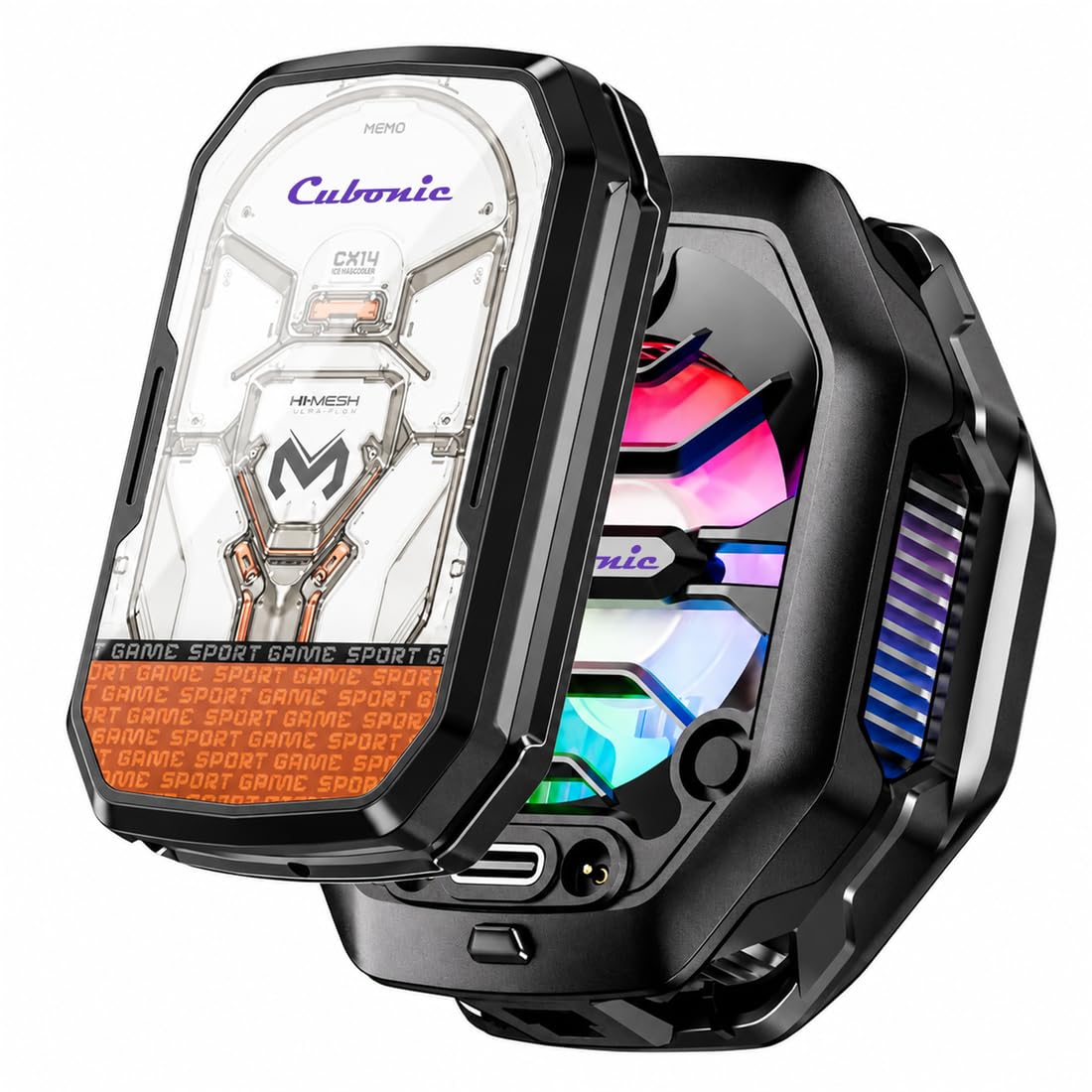 Cubonic CX14 Cyclone Elite 10W Wireless Magnetic Mobile Cooler | 2000mAh Battery, RGB Lighting, Silent Turbo Fan, USB Type-C Wired Mode, Hi-Mesh Cyber Design, Magnetic/Clip-On-image-41