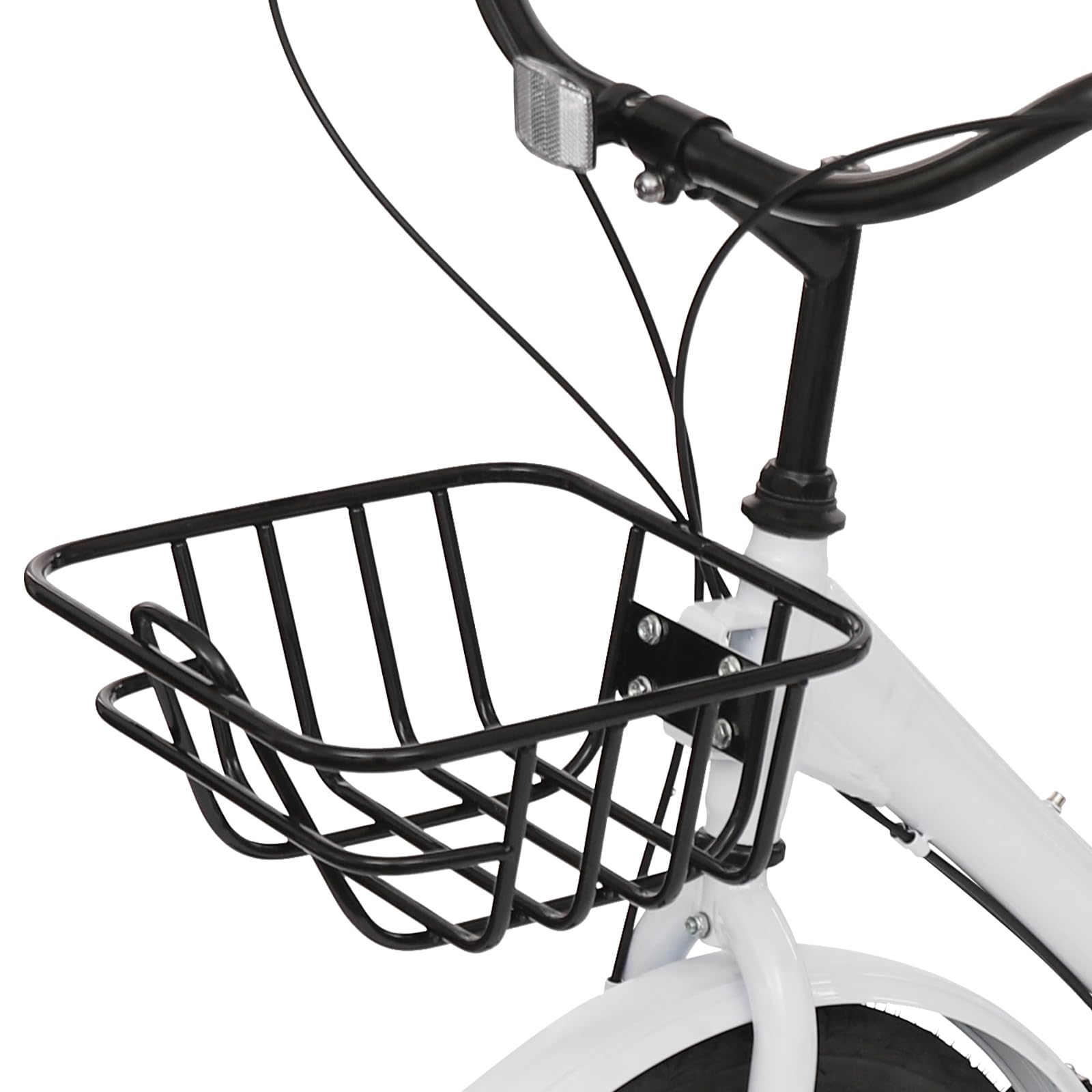 Triciclo plegable de 20 pulgadas para adultos, 7 velocidades con cesta de compras, cerradura, freno de disco delantero, freno de tambor trasero, bicicleta de 3 ruedas