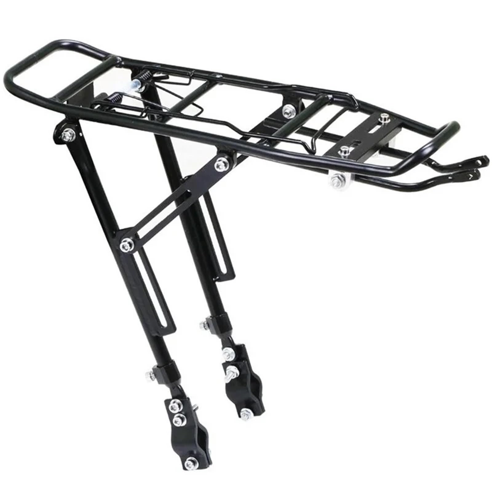 Tylny bagażnik rowerowy, Czarny aluminiowy tylny bagażnik na rowery Rower górski Kolarstwo dojazdy