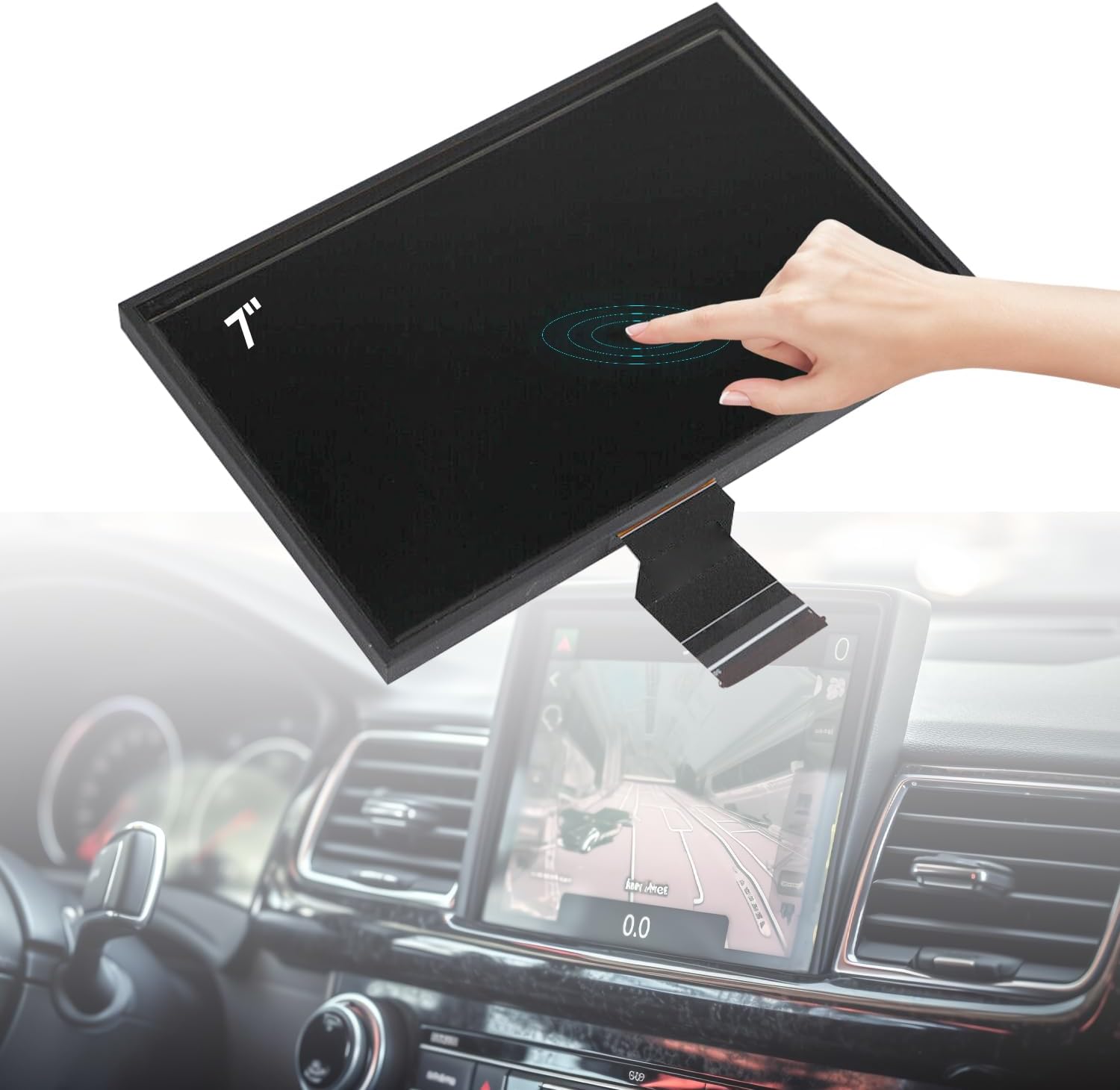7" Uconnect Touch Screen Digitizer LCD Display Fit for J-eep Compass 2017-2020 Replace # TDO-WXGA0700K00057-V1 TDO-WXGA0700K00033-V2