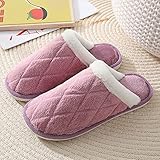 LOS MEJORES REGALOS: Estas zapatillas de la casa para mujeres son grandes regalos para mamá, papá, niñas, niños y amigos. Y la sólida suela de goma de los zapatos para mujeres para mujeres le permite salir de la casa para agarrar el correo o caminar al perro sin cambiar de zapatillas. Podría ser perfecto para todas las estaciones.