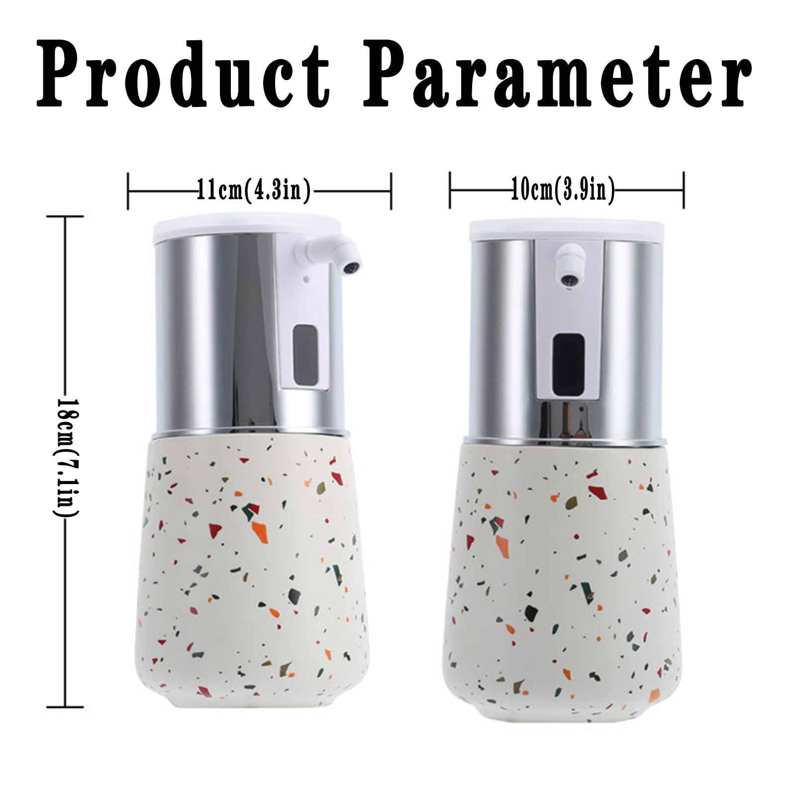 Dispenser automatico di sapone liquido 340ml ceramica senza contatto ricaricabile IPX65 dispenser di sapone impermeabile per bagno e cucina