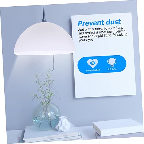 Miniatura 3 de OSALADI 2 piezas de pantalla de plástico blanco pantallas de lámpara colgante de vidrio para lámparas de mesa, pantallas de lámpara para lámparas de