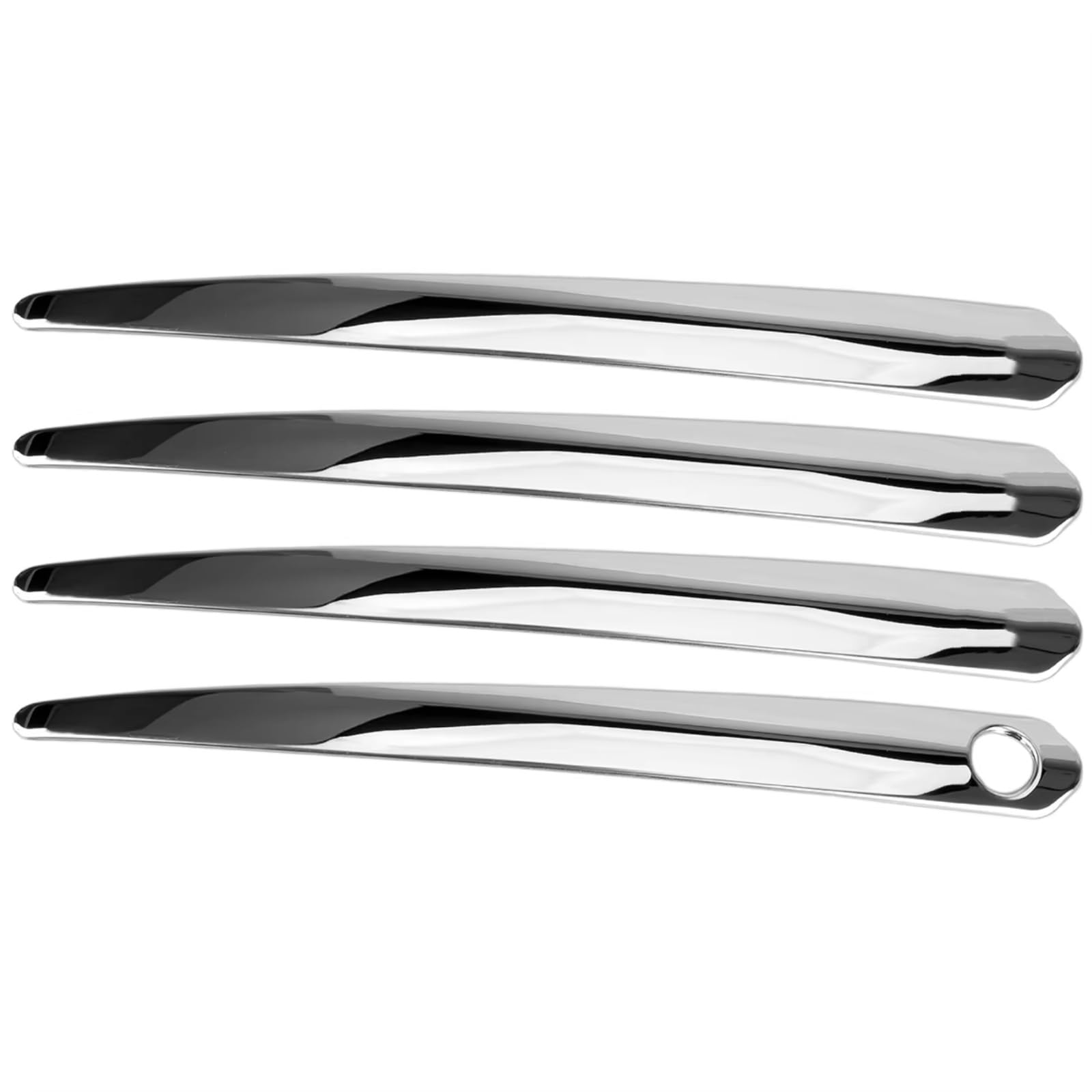 Cewsuio One Color Door Handle End Caps Compatible With Toyota For Rav4 For Adventure 2019-2023 Car Chrome For Titanium Exterior Door Handle Trim Strip Cover Set