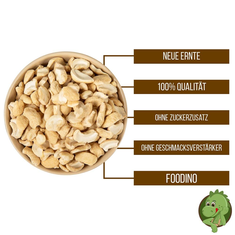 FOODINO 5kg Cashewkerne BRUCH naturbelassen ungeschwefelt große Stücke