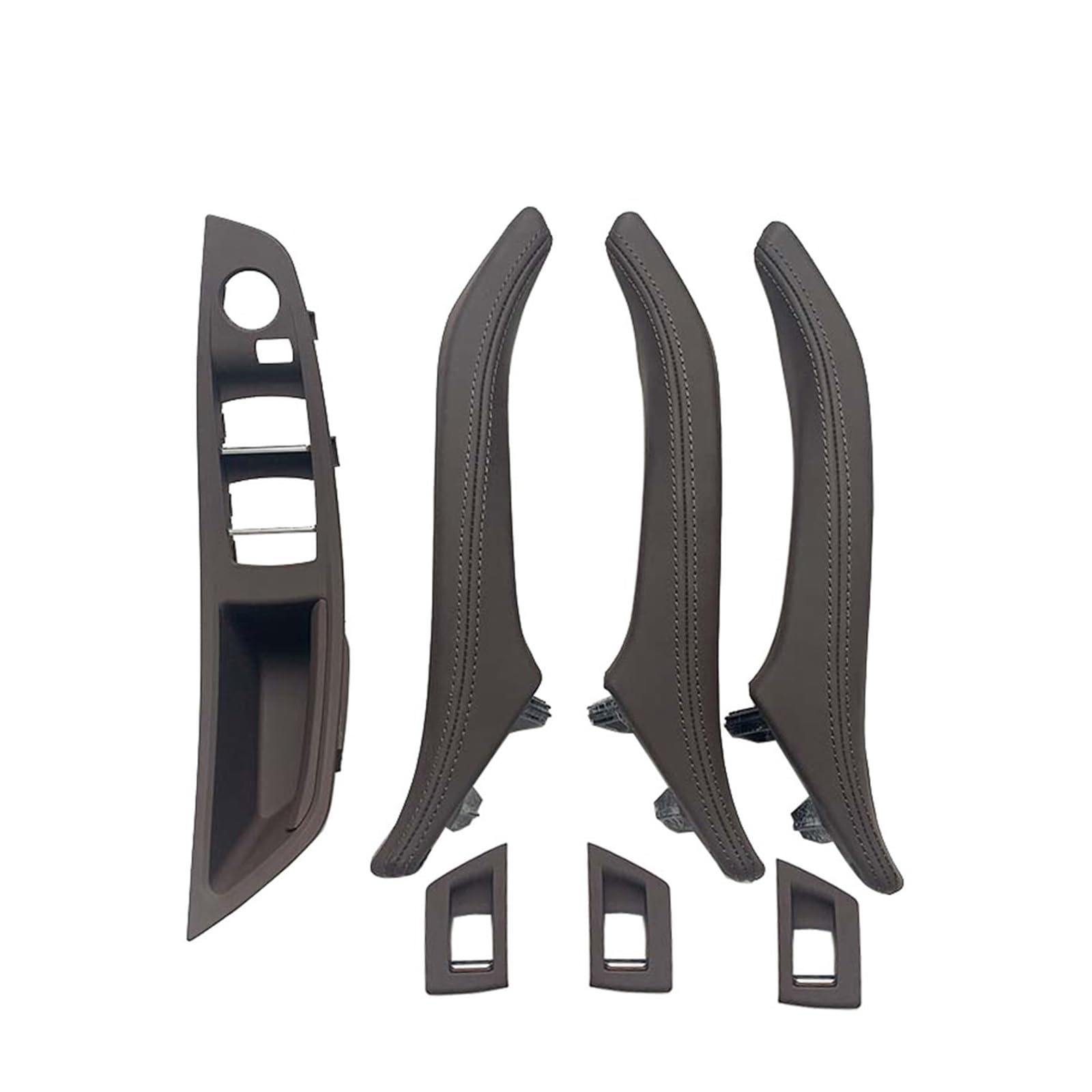 Hhfksci B Moka Set Car Interior Door Pull Handle Lhd 7Piece For Bmw 5 Series F10 F11 F18 520 523 525 528 530 535 Interior Door Armrest Panel Pull Handle With Outer Cover(B Moka Set)