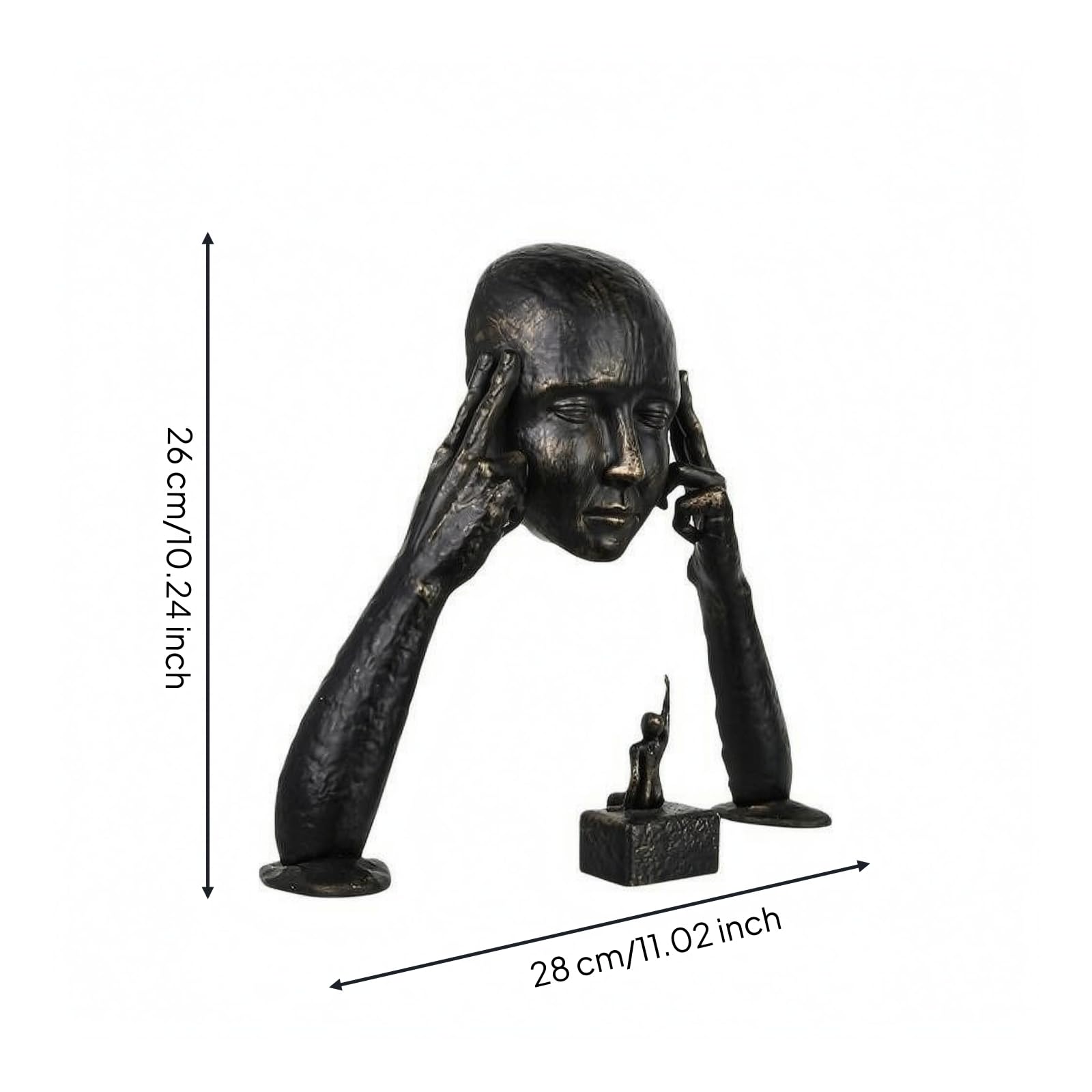 Buy SNAPPSY Zinc Alloy Abstract Figure Sculpture Textured Abstract