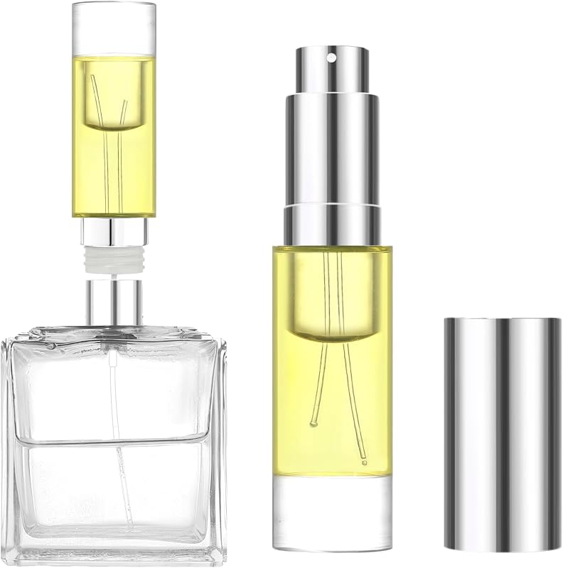 Frasco atomizador recarregável para perfume MUB 5 mL de vidro com revestimento de silicone amarelo, modelo T005