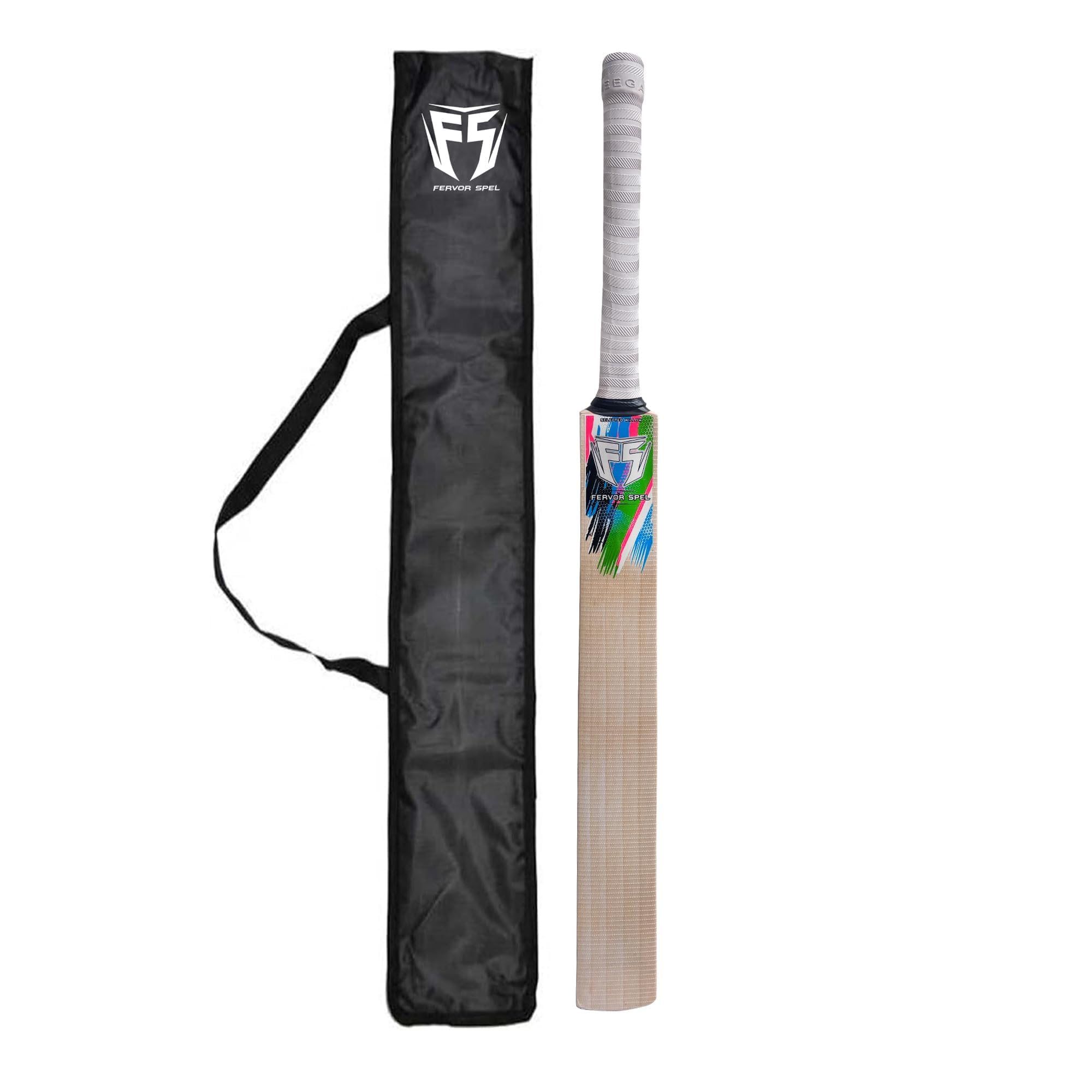 FERVOR SPEL® FS - Middler Kashmir Willow Cricket Bat (Size SH)-image-15