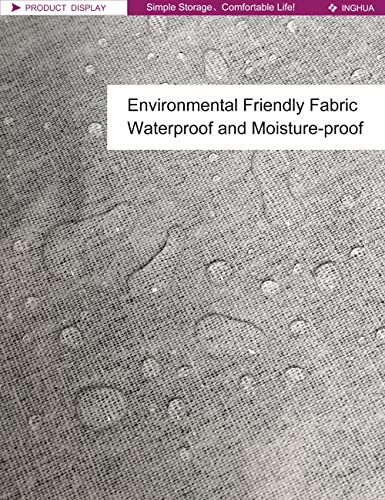 Inghua Laundry Hamper Large Canvas Fabric Lightweight Storage Basket/Toy Organizer/Dirty Clothes Collapsible Waterproof For College Dorms, Boys And Girls Bedroom,Bathroom(Blue Star) #TOP6